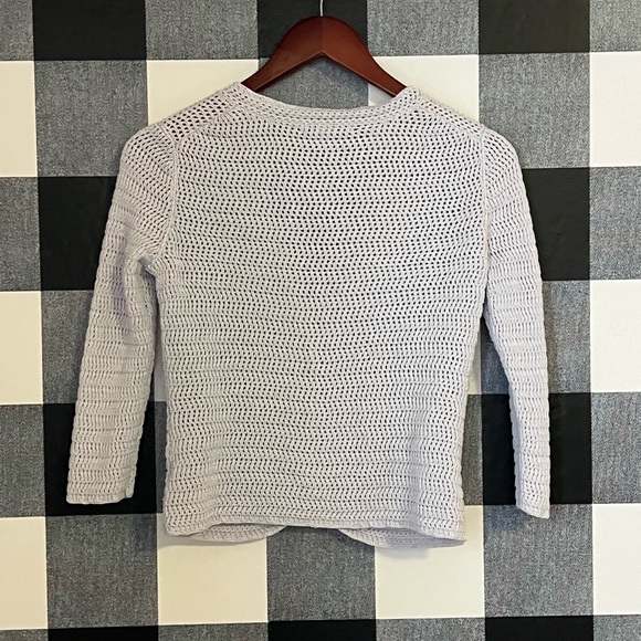 Banana Republic 100%cotton crochet jacket size XS gray color - Picture 2 of 6